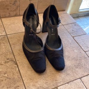 Barbara Bui Black Pony Hair, Patent Leather Heel